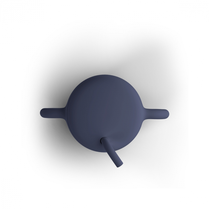 Cana de antrenament, cu pai flexibil, Din silicon, Fără BPA, BPS, PVC și ftalați  2in1, 250 ml, Navy [3]