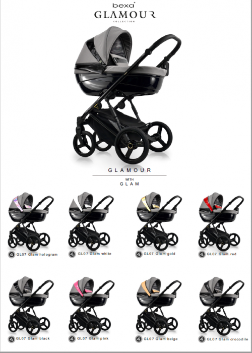 Carucior copii 2 in 1, reversibil, complet accesorizat, 0-36 luni, Bexa Glamour Grey [10]