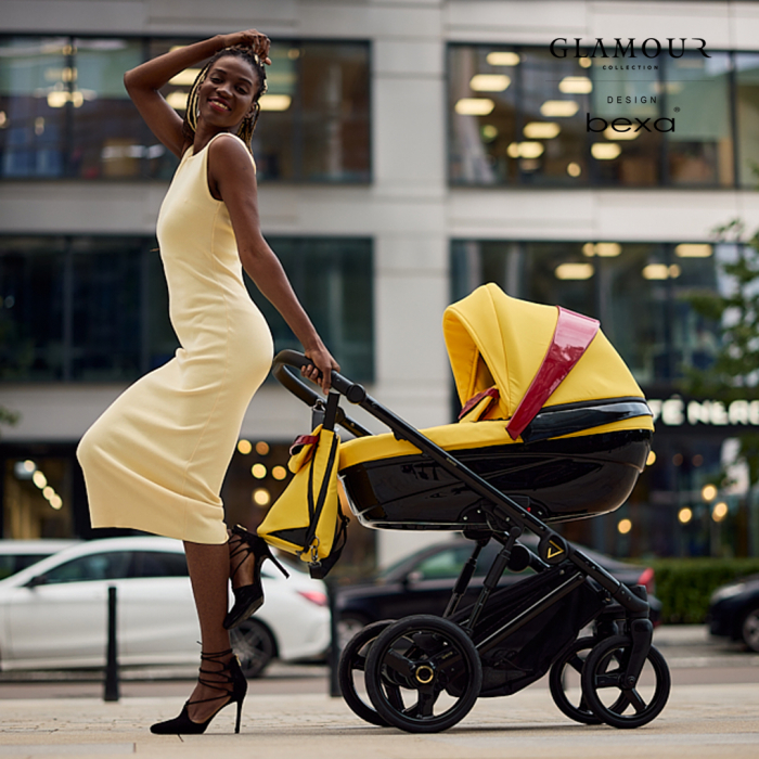 Carucior copii 2 in 1, reversibil, complet accesorizat, 0-36 luni, Bexa Glamour Yellow [6]