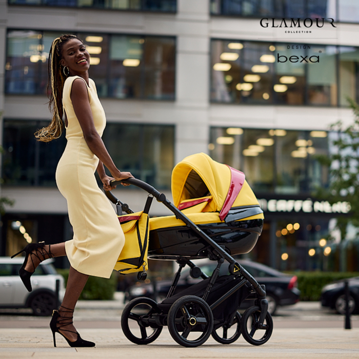 Carucior copii 2 in 1, reversibil, complet accesorizat, 0-36 luni, Bexa Glamour Yellow [7]