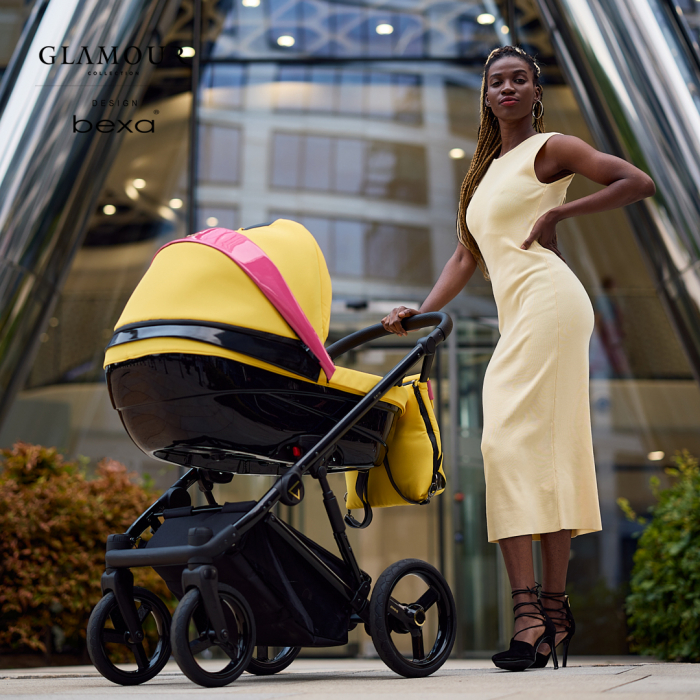 Carucior copii 2 in 1, reversibil, complet accesorizat, 0-36 luni, Bexa Glamour Yellow [4]