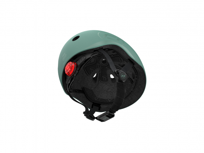 Casca de protectie pentru copii cu finisaj mat, sistem de reglare magnetic, Include lumină de siguranță LED și căptușeală moale din fleece pentru protecție suplimentară, S-M, 51-55 cm, 3 ani+, Forest, [7]