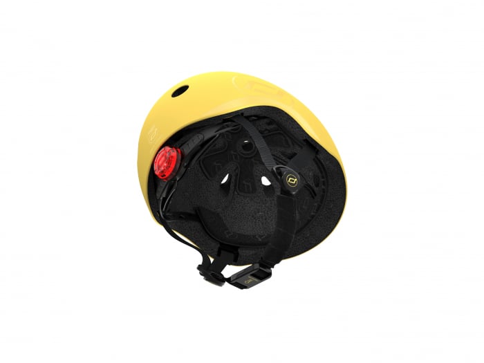 Casca de protectie pentru copii cu finisaj mat, sistem de reglare magnetic, Include lumină de siguranță LED și căptușeală moale din fleece pentru protecție suplimentară, S-M, 51-55 cm, 3 ani+,  Lemon [8]
