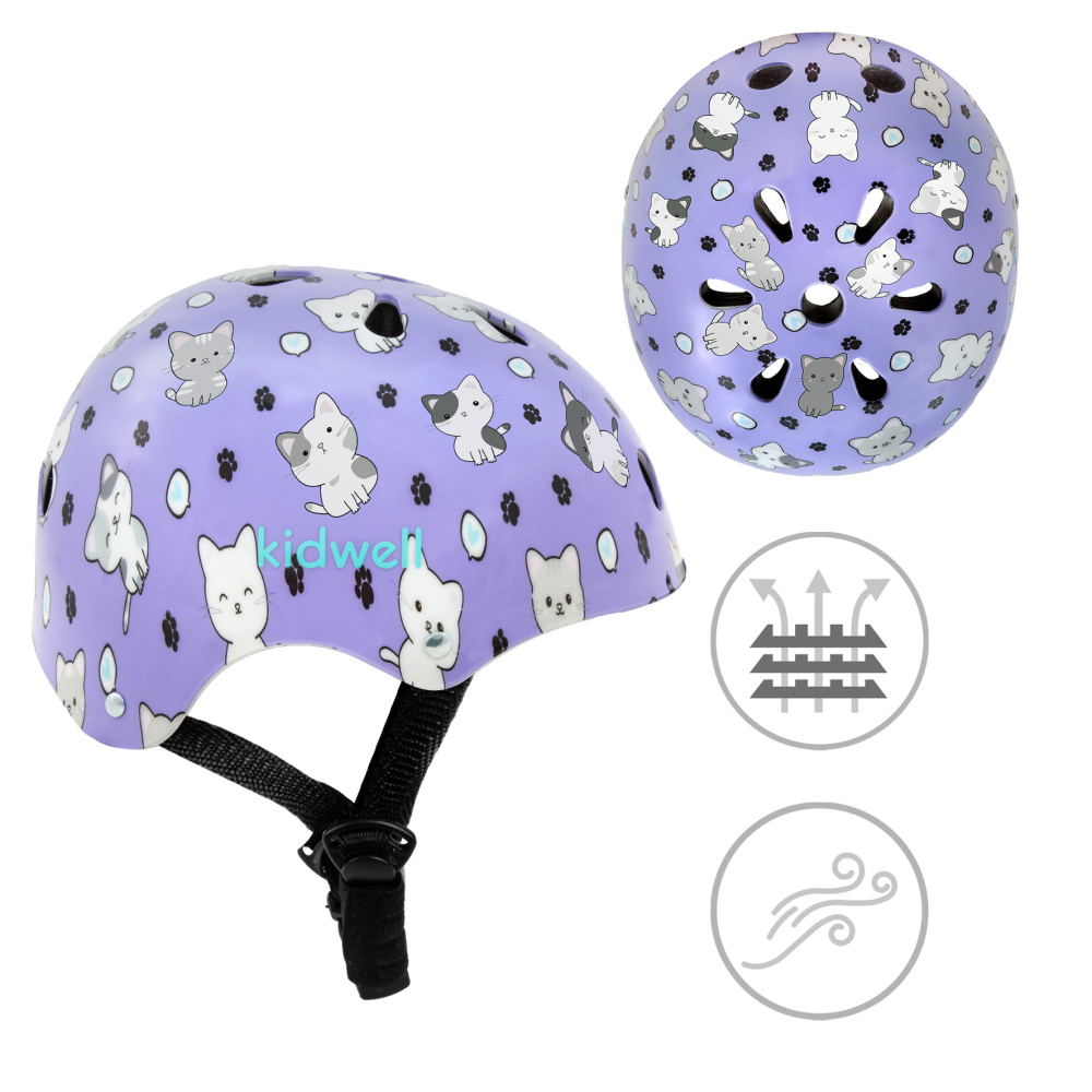 Casca de protectie pentru copii, sistem de reglare, M, 52-56 cm, 3 ani+, ORIX PLUS Kitty, Kidwell [2]