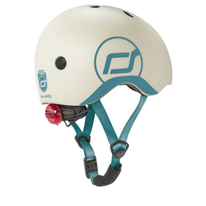 Casca de protectie pentru copii, sistem de reglare magnetic cu led, XXS-S, 45-51 cm, 1 an+, Ash, Scoot & Ride [12]