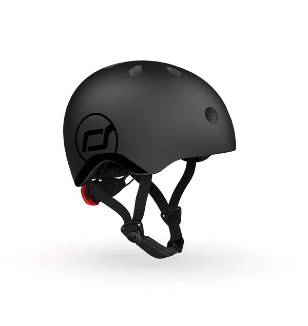 Casca de protectie pentru copii, sistem de reglare magnetic cu led, XXS-S, 45-51 cm, 1 an+, Black Gold, Scoot & Ride [3]