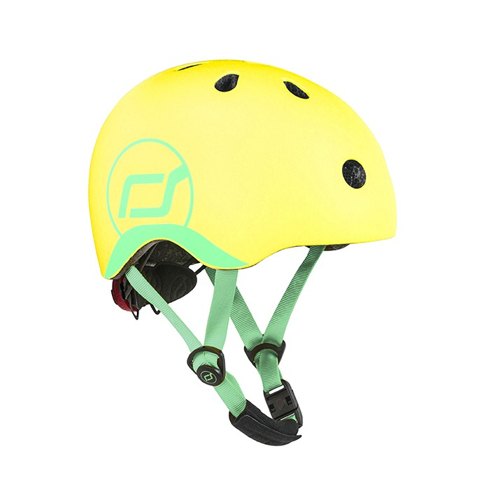 Casca de protectie pentru copii, sistem de reglare magnetic cu led, XXS-S, 45-51 cm, 1 an+, Lemon, Scoot & Ride [10]