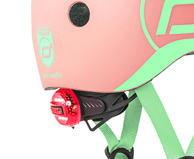 Casca de protectie pentru copii, sistem de reglare magnetic cu led, XXS-S, 45-51 cm, 1 an+, Peach, Scoot & Ride [12]