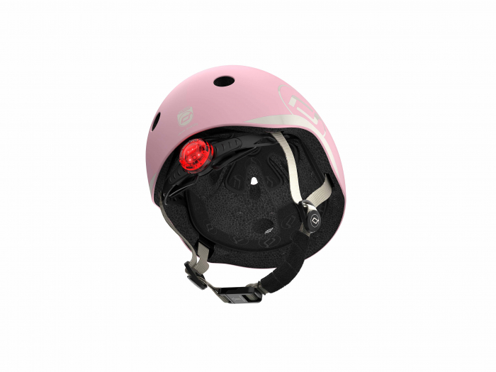 Casca de protectie pentru copii, sistem de reglare magnetic cu led, XXS-S, 45-51 cm, 1 an+, Rose, Scoot & Ride [8]