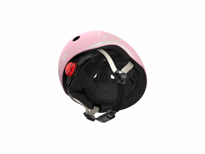 Casca de protectie pentru copii, sistem de reglare magnetic cu led, XXS-S, 45-51 cm, 1 an+, Rose, Scoot & Ride [7]