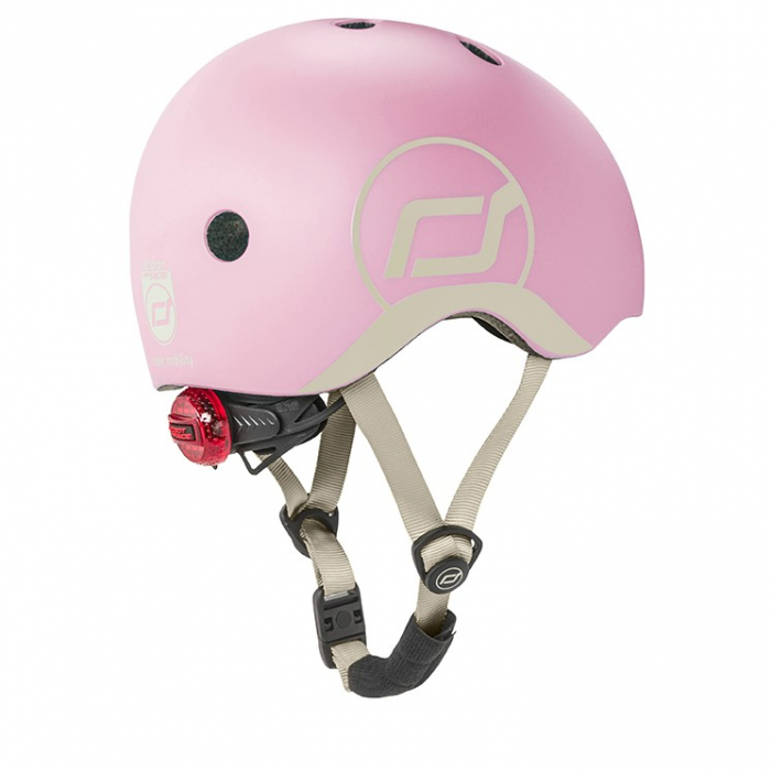 Casca de protectie pentru copii, sistem de reglare magnetic cu led, XXS-S, 45-51 cm, 1 an+, Rose, Scoot & Ride [11]