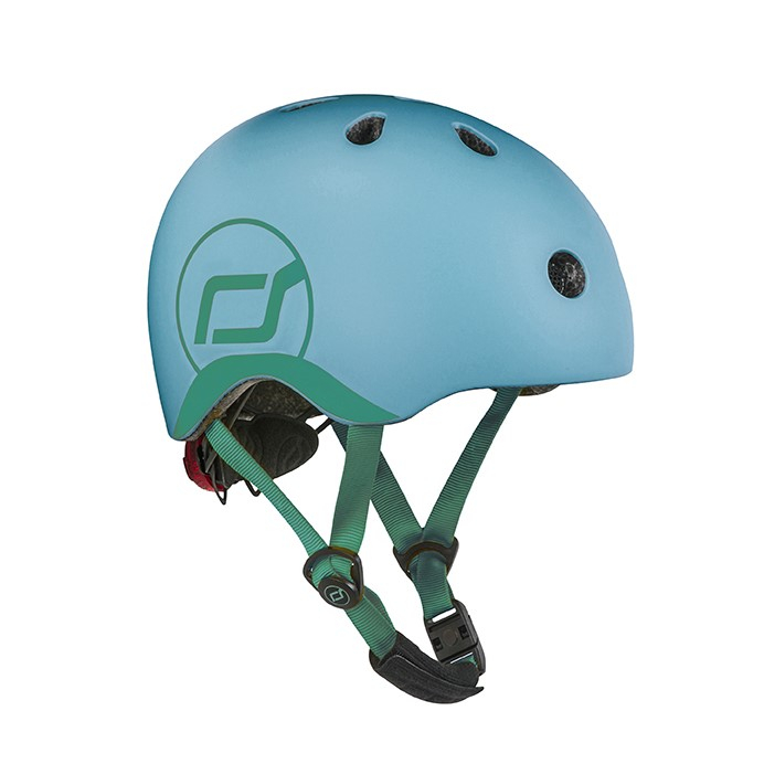 Casca de protectie pentru copii, sistem de reglare magnetic cu led, XXS-S, 45-51 cm, 1 an+, Steel, Scoot & Ride [12]
