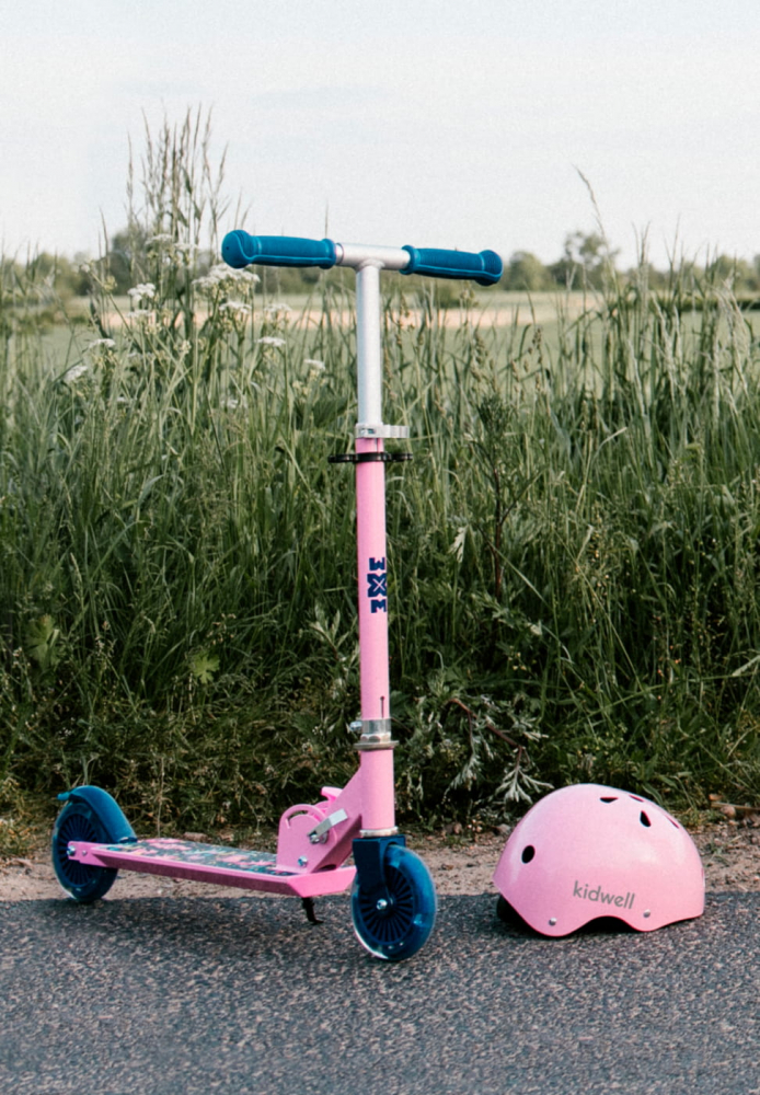 Casca de protectie pentru copii, sistem de reglare, M, 52-56 cm, 3 ani+, Pink, Kidwell [12]