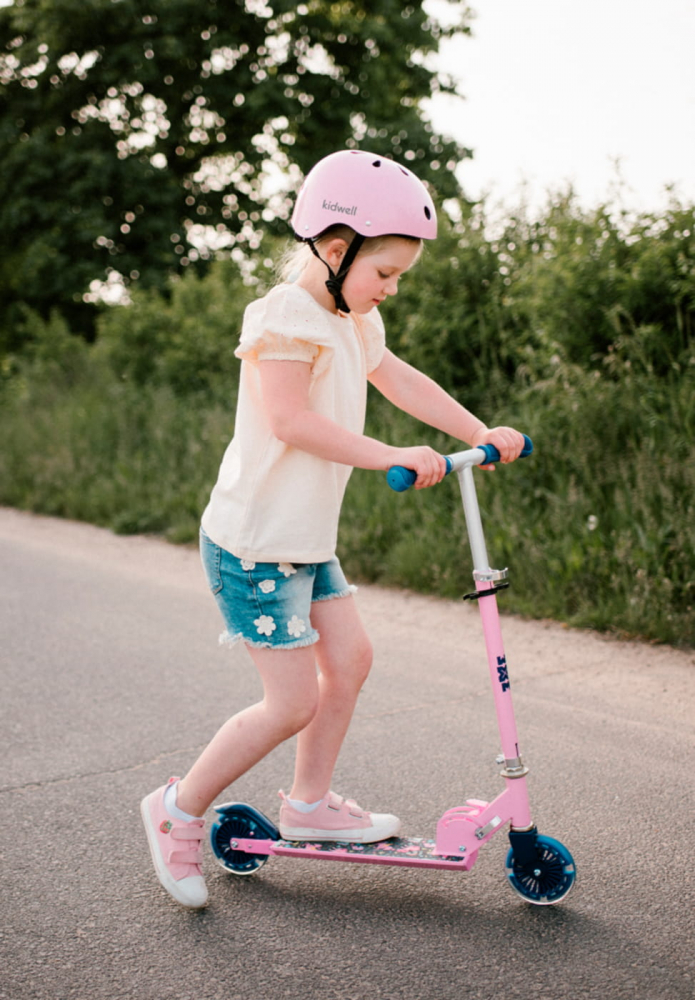 Casca de protectie pentru copii, sistem de reglare, M, 52-56 cm, 3 ani+, Pink, Kidwell [13]