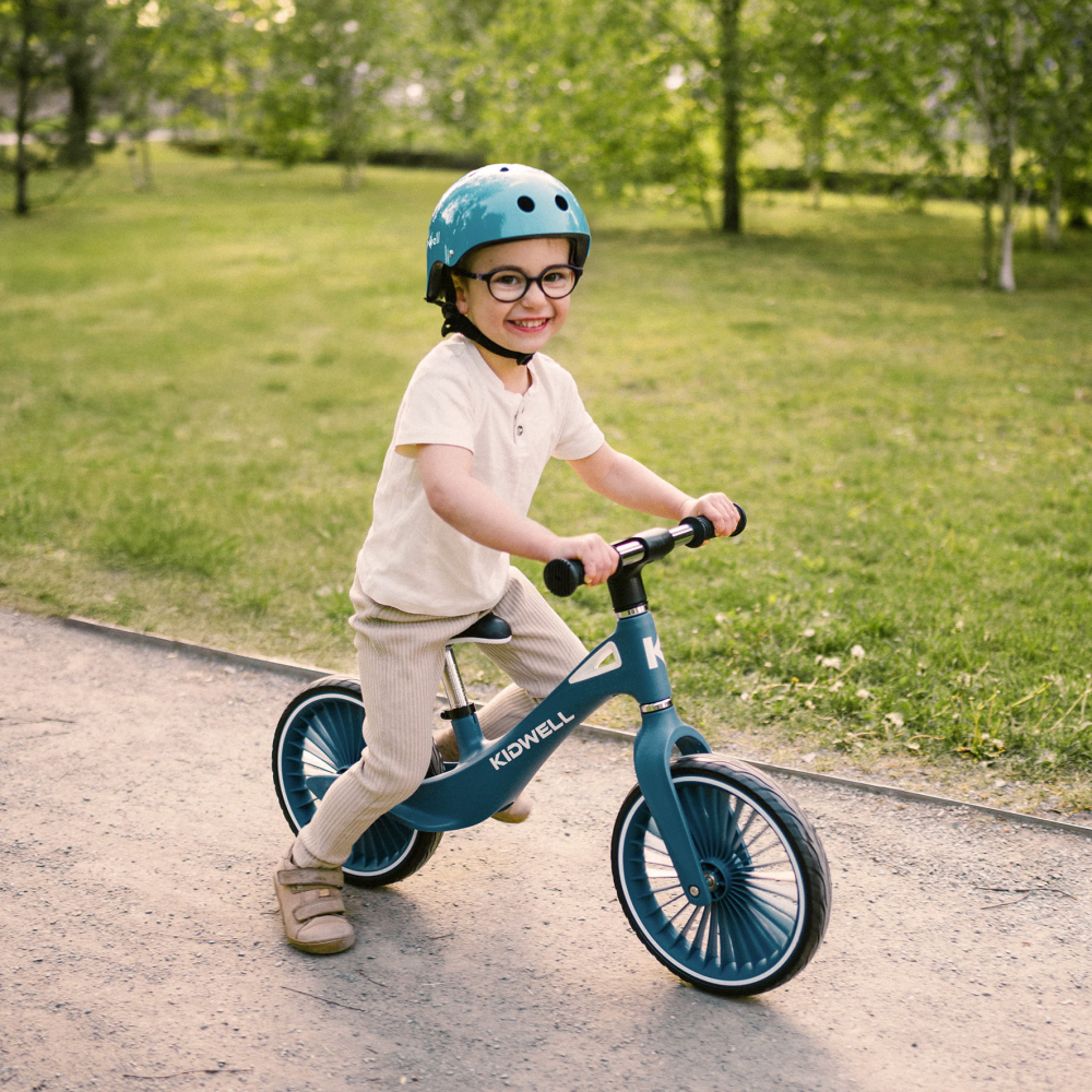 Casca de protectie pentru copii, sistem de reglare, ușoară 260 g, M, 52-56 cm, 3 ani+, ORIX Blue, Kidwell [11]