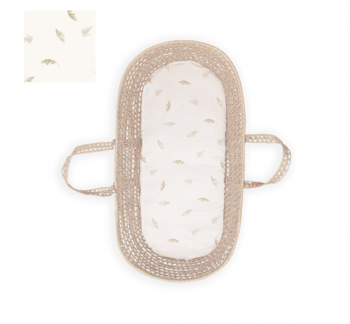 Cearsaf din bumbac cu elastic pe contur pentru landou si cosulete, Boho [2]