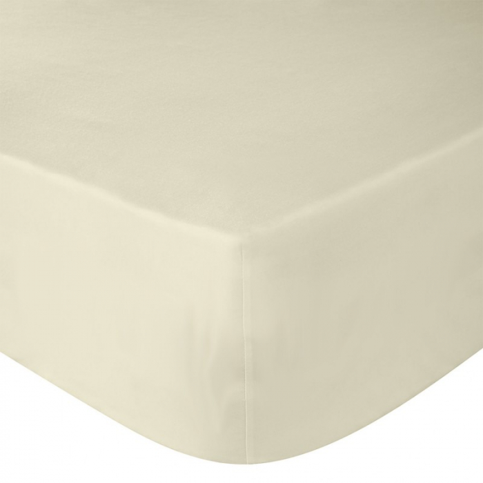 Cearsaf din bumbac jersey cu elastic pe contur 120x60x15 cm, Vanila [2]