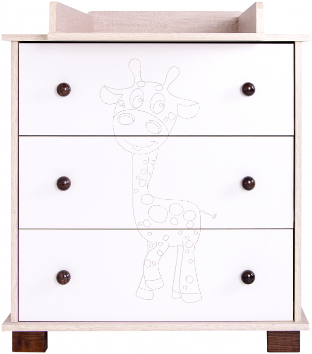Comoda bebelusi cu rama de infasat detasabila, Drewex Giraffe Santana [2]
