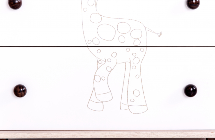 Comoda bebelusi cu rama de infasat detasabila, Drewex Giraffe Santana [5]