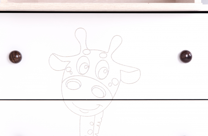 Comoda bebelusi cu rama de infasat detasabila, Drewex Giraffe Santana [4]