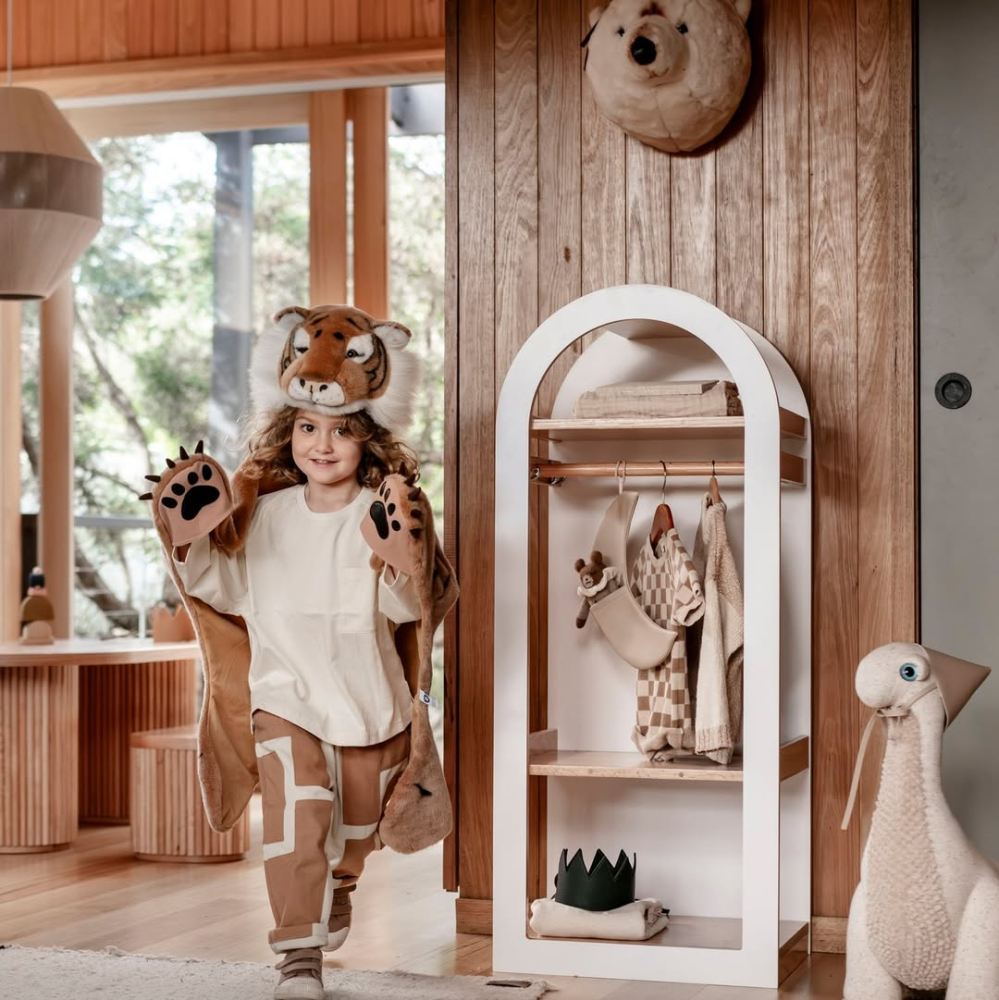 Costum copii Wild & Soft Tigru – costum animal pluș premium, pelerină de joacă și păturică [22]