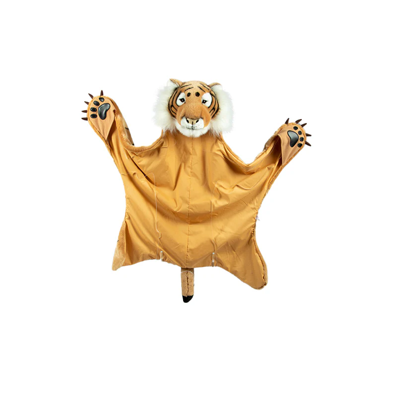 Costum copii Wild & Soft Tigru – costum animal pluș premium, pelerină de joacă și păturică [6]