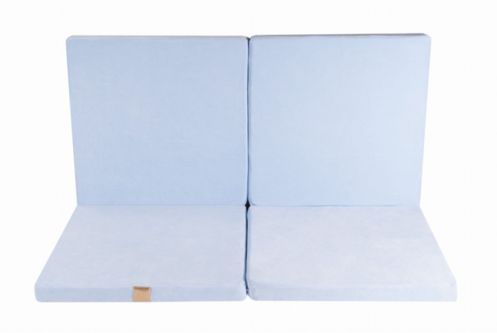 Saltea patrata pentru joaca din spuma, Catifea Blue, 120x120 cm [2]
