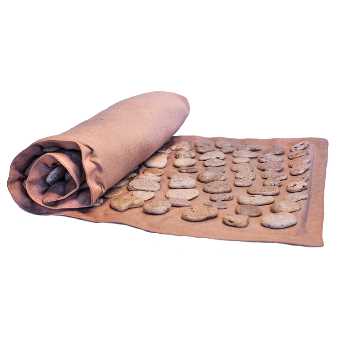 Covoraș de masaj cu pietriș natural pe bază de in și spumă moale – Ortek SOFT 93×44 cm, ideal pentru copii și adulți [2]