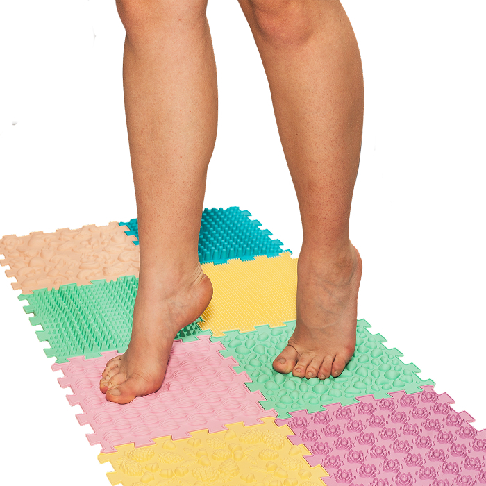 Covoraș ortopedic Puzzle „Mix” 8 elemente Pastel – joacă sănătoasă și reflexoterapie pentru toată familia - Copie [8]