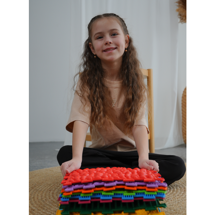 Covoraș ortopedic Puzzle „Mix” 12 elemente Dino – joacă sănătoasă și reflexoterapie pentru toată familia [4]