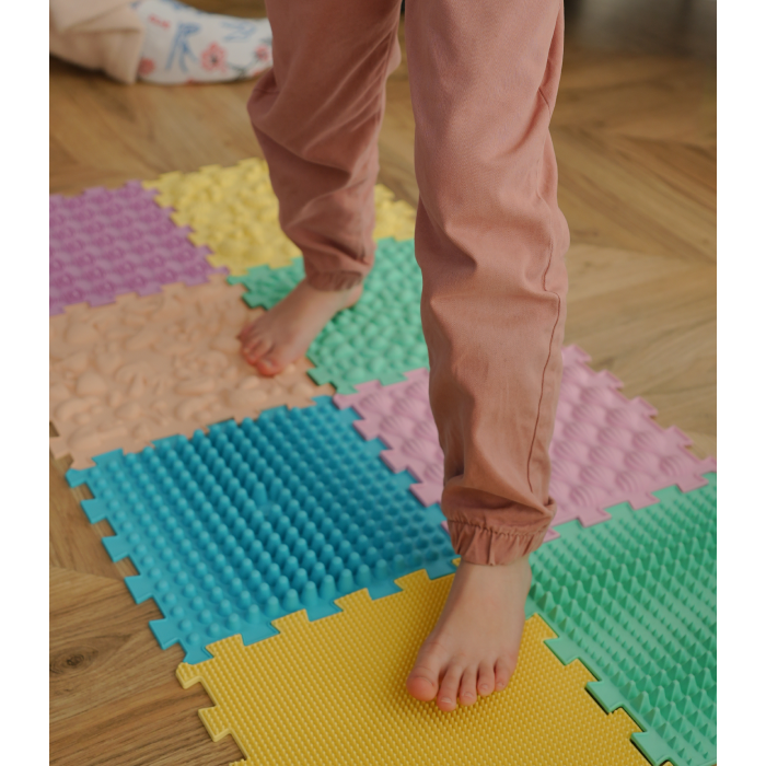 Covoraș ortopedic Puzzle „Mix” 10 elemente Pastel – joacă sănătoasă și reflexoterapie pentru toată familia [2]