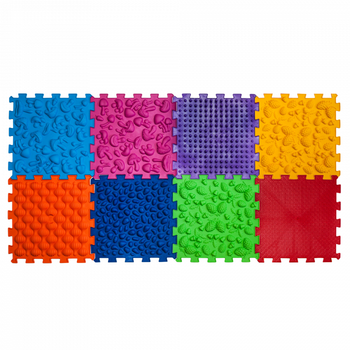Covoraș ortopedic Puzzle „Mix” 8 elemente – joacă sănătoasă și reflexoterapie pentru toată familia [3]