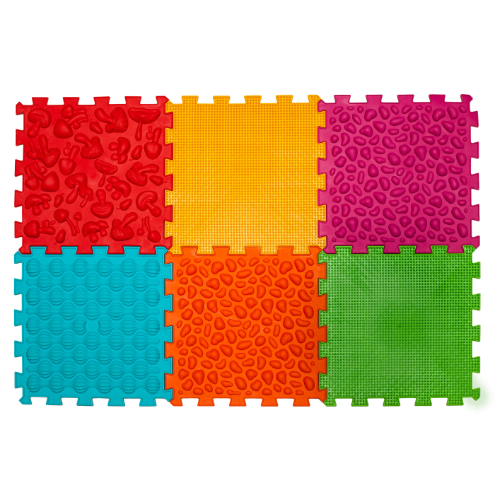 Covoraș ortopedic Puzzle „Mix” 6 elemente Soft – joacă sănătoasă și reflexoterapie pentru toată familia [1]
