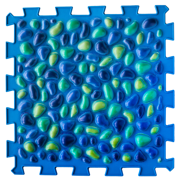 Covoraș ortopedic Puzzle „Mix” 9 elemente Blue – joacă sănătoasă și reflexoterapie pentru toată familia [4]
