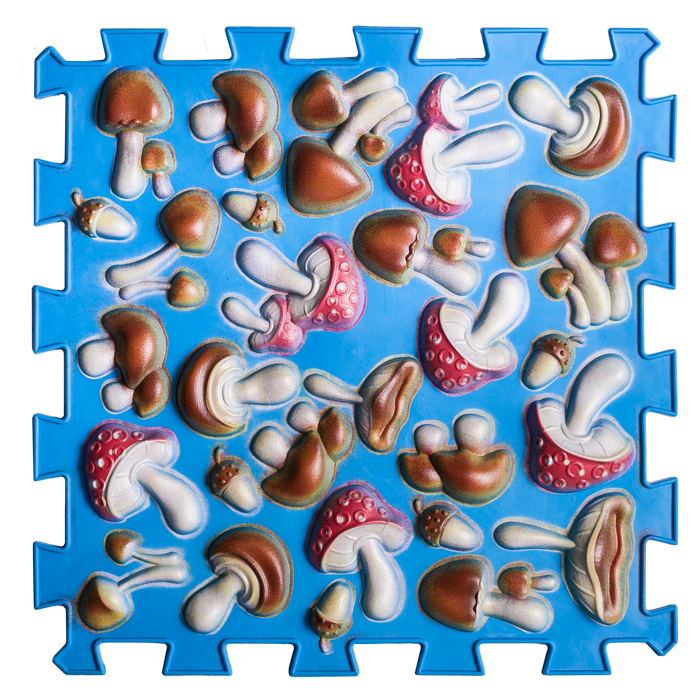 Covoraș ortopedic Puzzle „Mix” 9 elemente Blue – joacă sănătoasă și reflexoterapie pentru toată familia [2]