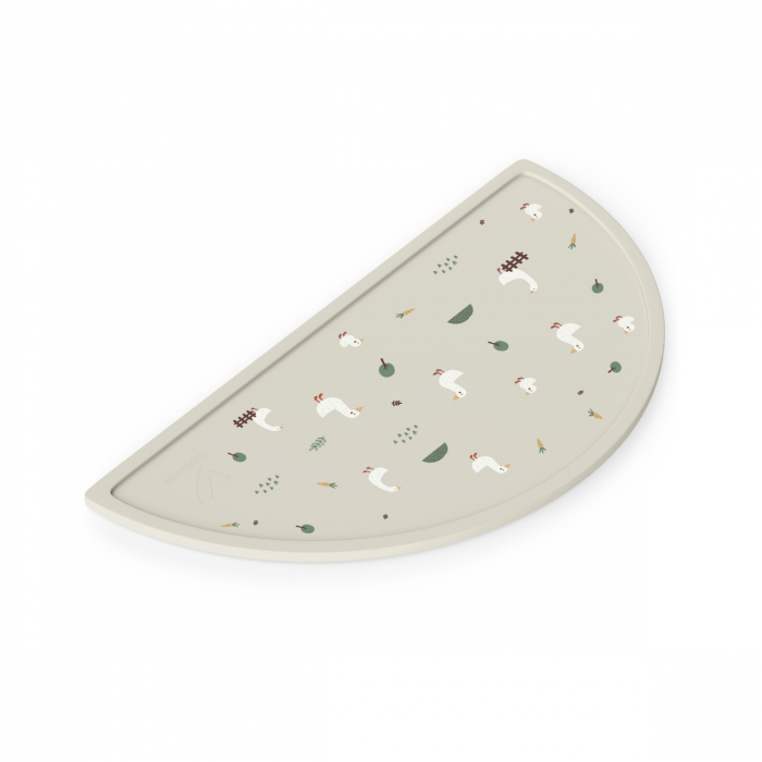 Covoras pentru diversificare, Din silicon, Fara BPA, forma semicirculară 45,5 cm și 23 cm, Goose Family [2]