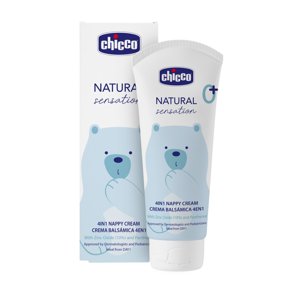 Crema reparatoare Chicco Natural Sensation impotriva iritatiilor de la scutec, panthenol si oxid de zinc 10%, 0luni+ [1]