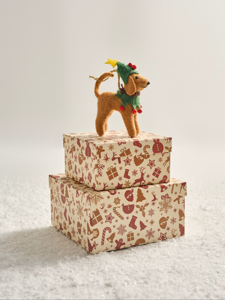 Cutie pentru cadou – 18,8 cm x 18,8 cm x 9,8 cm Design festiv, ideală pentru surprize de Crăciun - Copie [1]