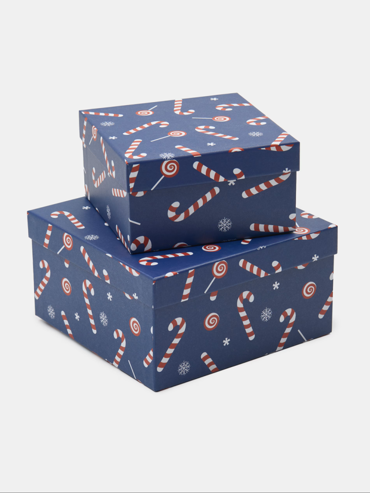 Cutie pentru cadou – 18,8 cm x 18,8 cm x 9,8 cm Design festiv, ideală pentru surprize de Crăciun [1]