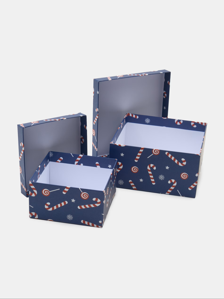 Cutie pentru cadou – 18,8 cm x 18,8 cm x 9,8 cm Design festiv, ideală pentru surprize de Crăciun [2]