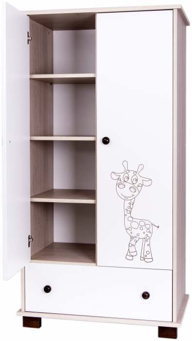 Dulap Bebe Cu 2 Usi Si Sertar, Giraffe Santana [3]