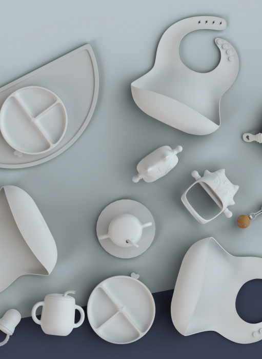 Furculița și lingura BabySteps® 2in1, silicon alimentar 100%, Fără BPA, BPS, PVC și ftalați, Natural [3]