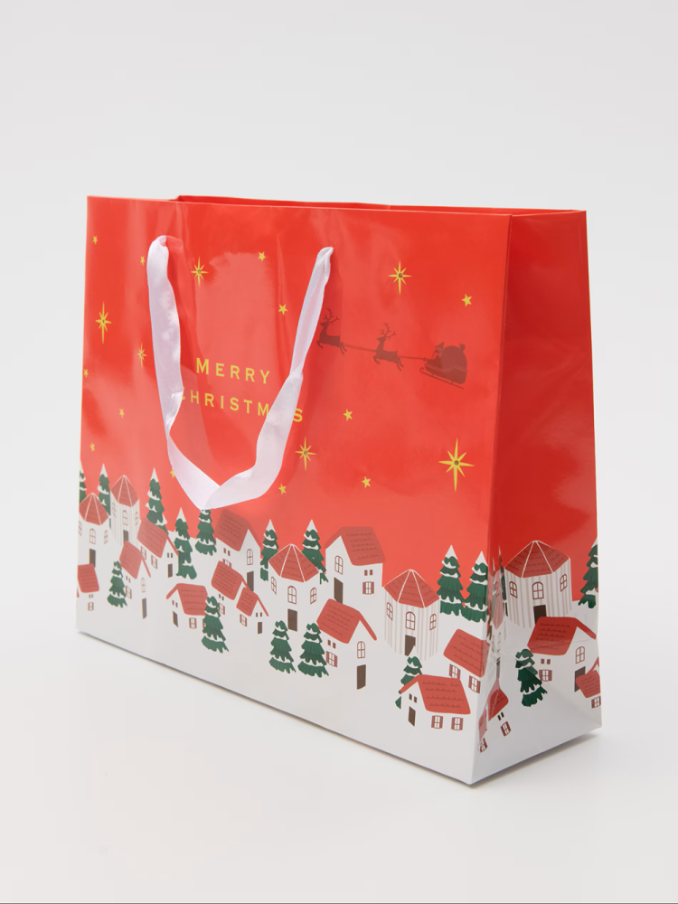 Geantă luminoasă pentru cadouri, 26 × 32 cm – magie de Crăciun la fiecare dăruire [3]