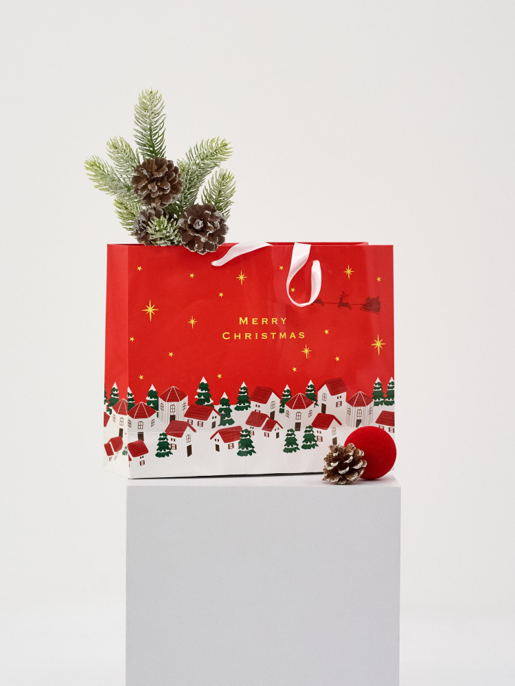 Geantă luminoasă pentru cadouri, 26 × 32 cm – magie de Crăciun la fiecare dăruire [2]