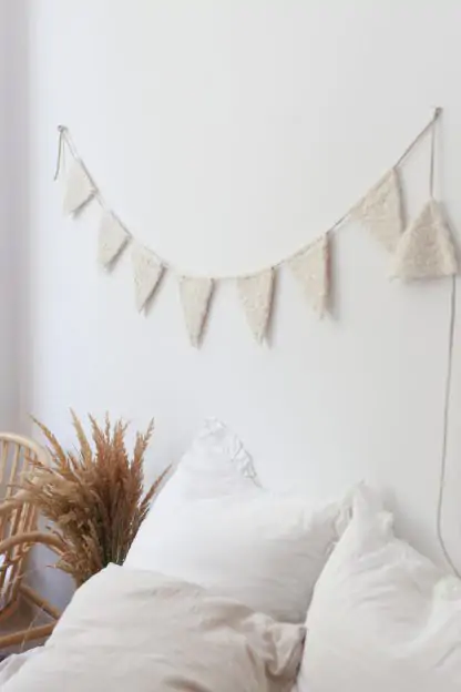 Ghirlanda decor din tesatura bucle, decoratiune pentru camera copilului - Teddy - Crem [2]