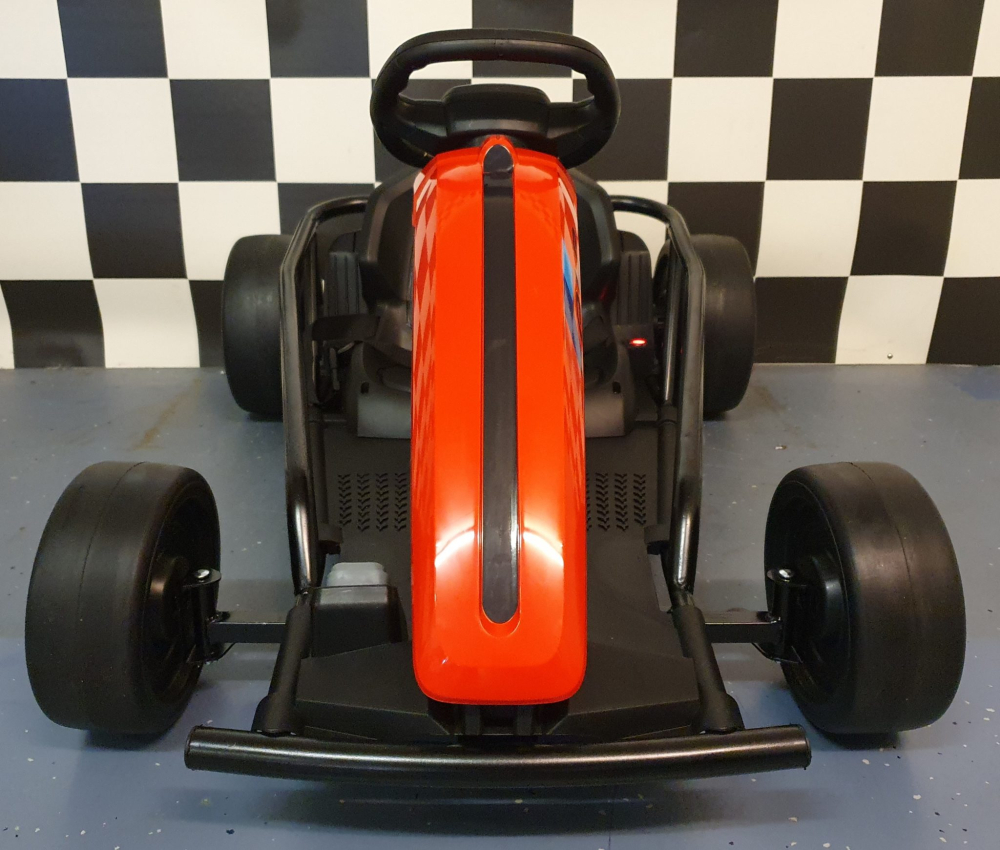 Go-kart electric pentru copii 24V cu funcție drift, 2 motoare, centură 5 puncte, roșu [3]