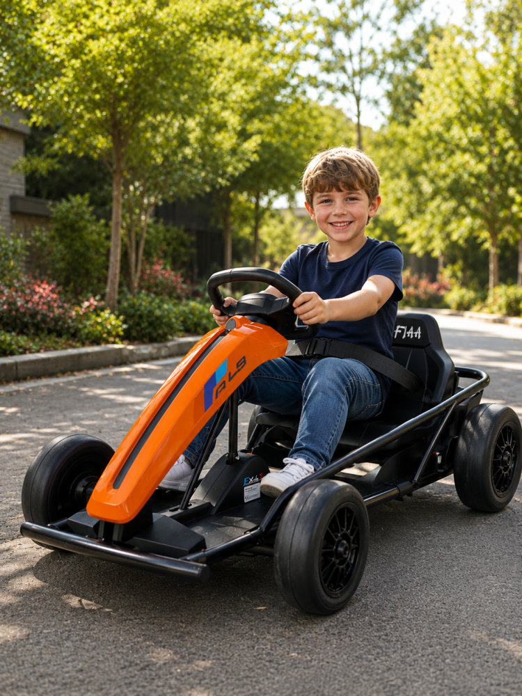 Go-Kart Electric pentru Copii 24V Roșu, cu Funcție Drift – 2 Motoare 775W, Viteză 15 km/h, Centură 5 Puncte | De la 6 Ani, Max. 70 kg [3]