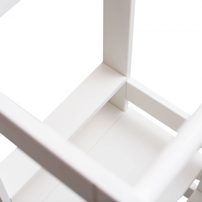 Inaltator Learning Tower Ajustabil, Ajutor de bucatarie MeowBaby®, lemn Alb [6]