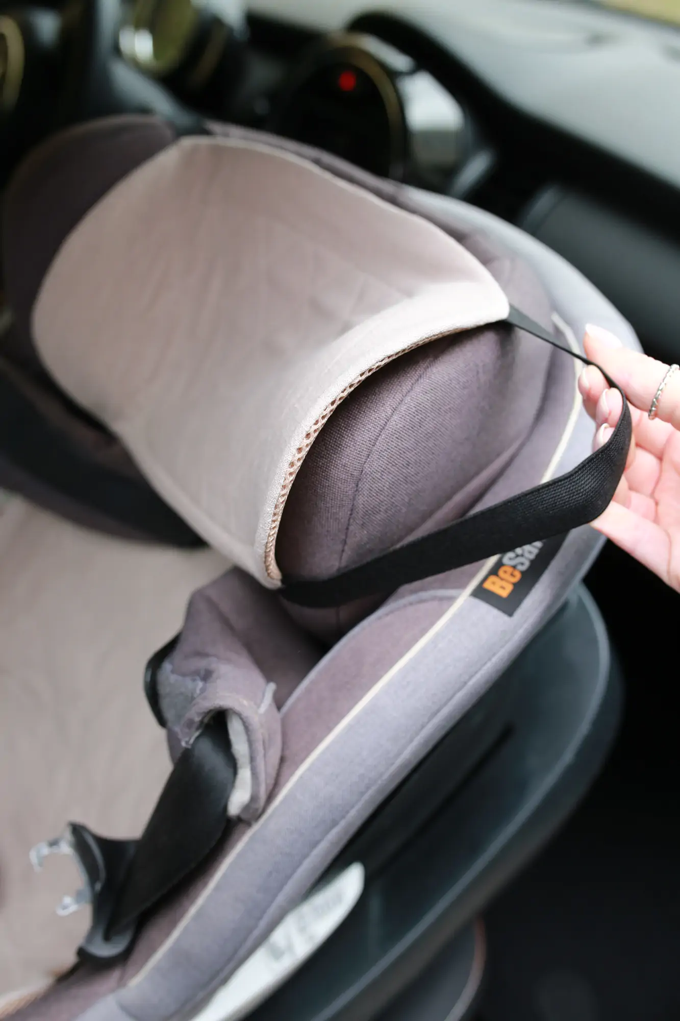 Insert din In pentru Scaun Auto BabyLy, Antitranspirație, Design 3D Respirabil, Cap și Spate, 9-18kg, Certificat [2]