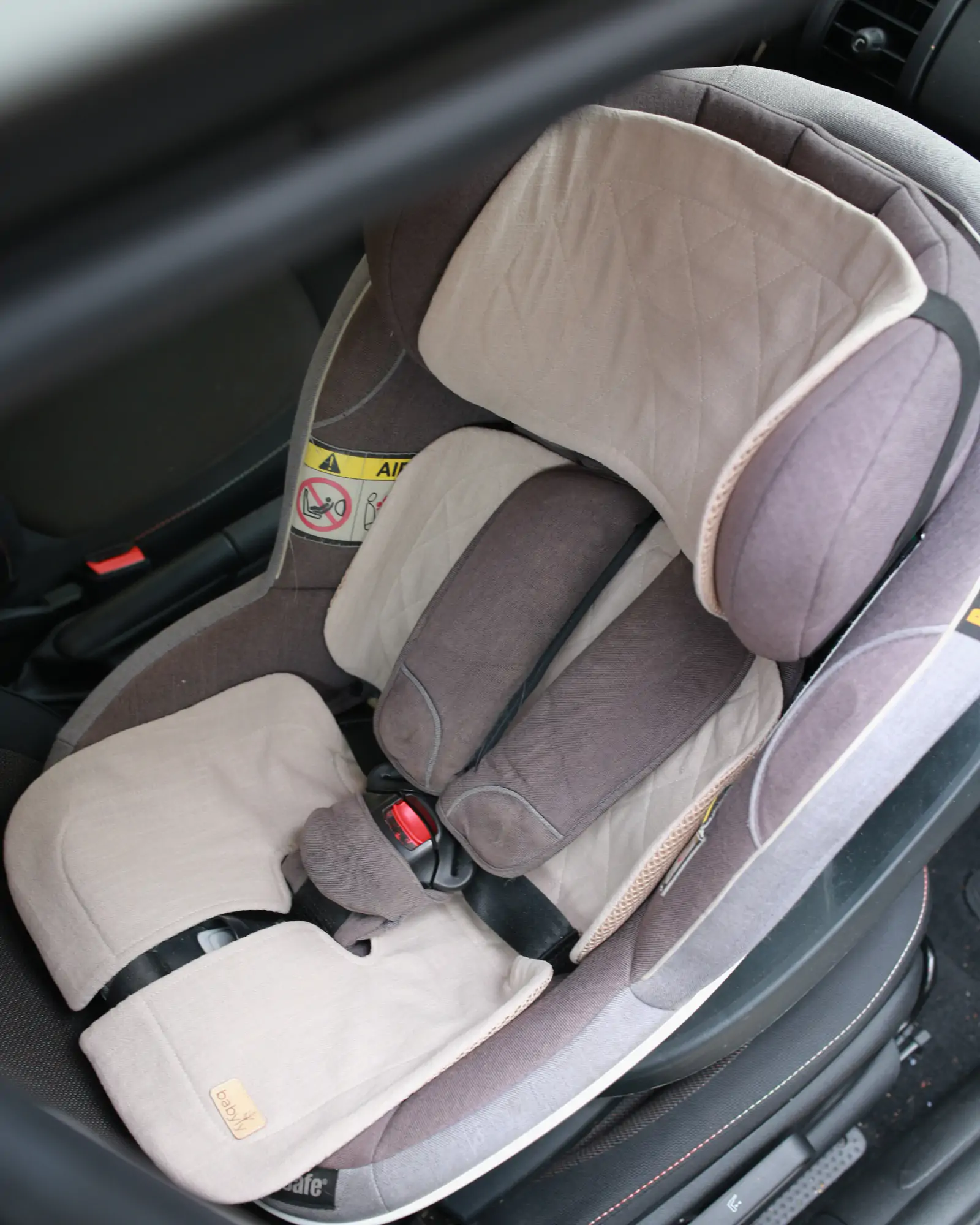 Insert din In pentru Scaun Auto BabyLy, Antitranspirație, Design 3D Respirabil, Cap și Spate, 9-18kg, Certificat [4]